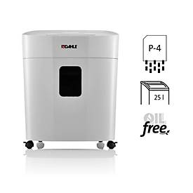Aktenvernichter Dahle PaperSAFE® 260, Partikelschnitt 4 x 12 mm, P-4, 25 l, 1-12 Blatt Schnittleistung, mit Rollen, grau