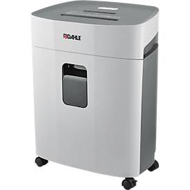 Aktenvernichter Dahle PaperSAFE® 380, Partikelschnitt 4 x 12 mm, P-4, 25 l, 1-15 Blatt Schnittleistung, mit Rollen, grau