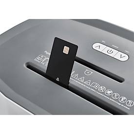 Aktenvernichter Dahle PaperSAFE® 380, Partikelschnitt 4 x 12 mm, P-4, 25 l, 1-15 Blatt Schnittleistung, mit Rollen, grau