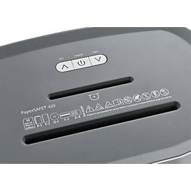 Aktenvernichter Dahle PaperSAFE 420, Partikelschnitt 2 x 15 mm, P-5, 25 l, 10 Blatt Schnittleistung, B 443 x T 273 x H 545 mm