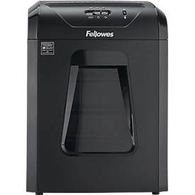 Aktenvernichter Fellowes Powershred® 12C Cross Cut, Partikelschnitt, P-4, Auffangbehälter, schwarz