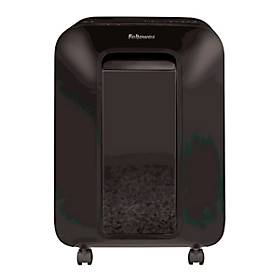 Aktenvernichter Fellowes® Powershred LX 200, Partikelschnitt 4 x 12 mm, P-4, 22 l, 12 Blatt Schnittleistung, mit Rollen, schwarz