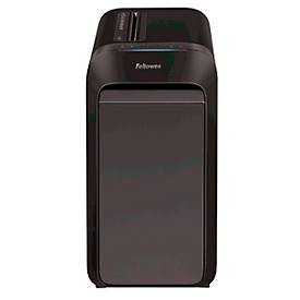 Aktenvernichter Fellowes® Powershred LX 220, Partikelschnitt 4 x 12 mm, P-4, 30 l, 20 Blatt Schnittleistung, mit Rollen, schwarz