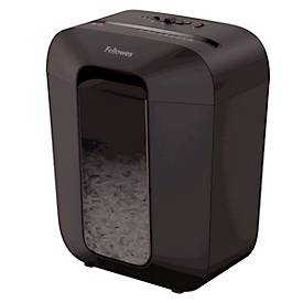 Aktenvernichter Fellowes® Powershred LX 45, Partikelschnitt 4 x 37 mm, P-4, 17 l, 8 Blatt Schnittleistung, schwarz