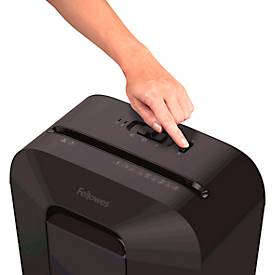 Aktenvernichter Fellowes® Powershred LX 45, Partikelschnitt 4 x 37 mm, P-4, 17 l, 8 Blatt Schnittleistung, schwarz