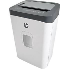 Aktenvernichter HP OneShred Auto 200CC, Sicherheitsstufe P-4, Partikelschnitt 4,3 x 12 mm, 200 Blatt, grau/weiß