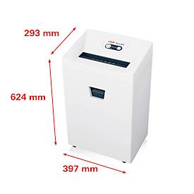 Aktenvernichter HSM Pure 420, Sicherheitsstufe P4, Partikelschnitt 4,5 x 30 mm, bis 35 l, Kunststoff & Metall, weiß