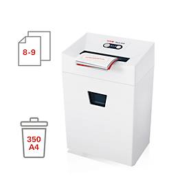 Aktenvernichter HSM Pure, Sicherheitsstufe P4, Partikelschnitt 3,9 x 30 mm, bis 25 l, Kunststoff & Metall, weiß