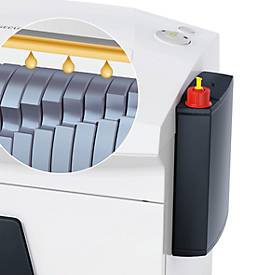 Aktenvernichter HSM SECURIO B24, Sicherheitsstufe 4, Partikelschnitt 4,5 x 30 mm, 16 Blatt, Öler, weiß