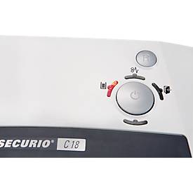 Aktenvernichter HSM SECURIO C18, Sicherheitsstufe 2, Streifenschnitt 3,9 mm, 15 Blatt, weiß
