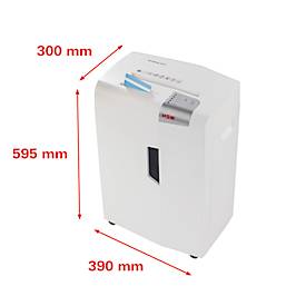 Aktenvernichter HSM shredstar X13, Sicherheitsstufe 4, Partikelschnitt 4 x 37 mm, 13 Blatt, weiß-silber