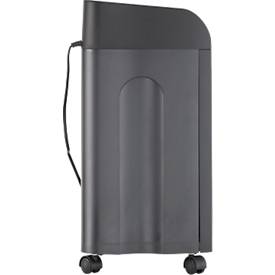 Aktenvernichter PN 415D, Partikelschitt 4 x 38 mm, P-4, 18 l, 13-15 Blatt Schnittleistung, Antipapierstau, mit Rollen, schwarz-silber 