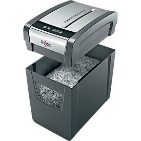 Aktenvernichter Rexel Momentum X312-SL, Sicherheitsstufe P3, Partikelschnitt 5 x 42 mm, bis 23 l, Kunststoff & Metall, schwarz