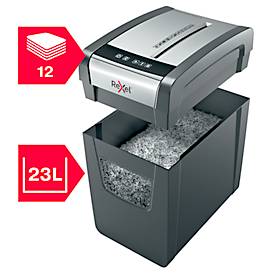 Aktenvernichter Rexel Momentum X312-SL, Sicherheitsstufe P3, Partikelschnitt 5 x 42 mm, bis 23 l, Kunststoff & Metall, schwarz