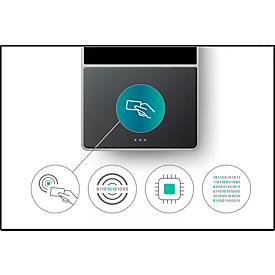 Aktionsset Zeiterfassungssystem TimeMoto TM-616, Wandmontage, Komplettlösung, bis 200 Nutzer, ID per RFID/PIN, USB/LAN/WLAN, inkl. 30 RFID-Karten