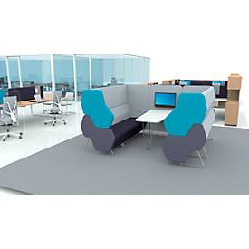 Akustik-Lounge FORUM Zwei-Sitzer mit hoher Rückenlehne