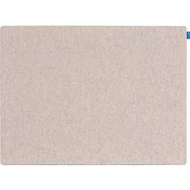 Akustik-Pinboard Board Up, Absorptionsklasse C, Stärke 24 mm, Textil & Recycling-PET, beige, B 500 x H 750 mm