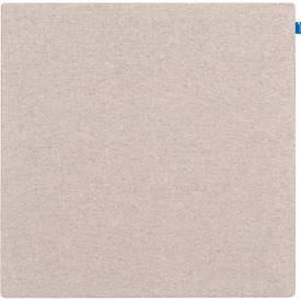 Akustik-Pinboard Board Up, Absorptionsklasse C, Stärke 24 mm, Textil & Recycling-PET, beige, B 750 x H 750 mm