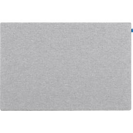 Akustik-Pinboard Board Up, Absorptionsklasse C, Stärke 24 mm, Textil & Recycling-PET, grau, B 1000 x H 750 mm