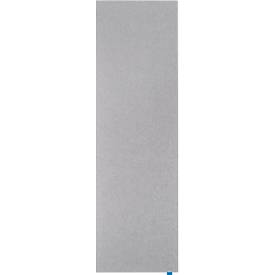 Akustik-Pinboard Wall Up, Absorptionsklasse B, Stärke 20 mm, Textil & Recycling-PET, grau, B 595 x H 2000 mm