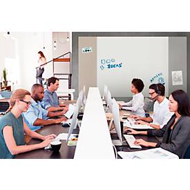 Akustik-Pinboard Wall Up, Absorptionsklasse B, Stärke 20 mm, Textil & Recycling-PET, grau oder beige, diverse Größen