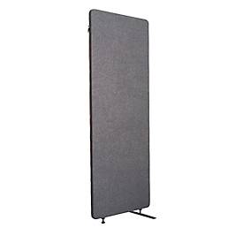 Akustik-Raumteiler Luxor, 1 Panel, mit Standfüßen, ca. 7 kg, B 600 x T 35 x H 1680 mm, recycelte Materialien, schiefergr