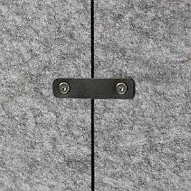 Akustik-Stellwand, freistehend, Schallabsorberklasse C, B 1000 x T 25 x H 1800 mm, Schallschutzvlies, grau-meliert