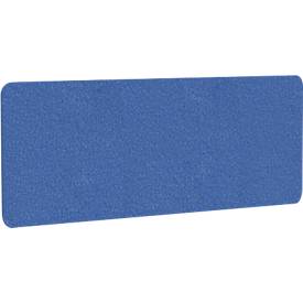 Akustik Tischtrennwand AKUSTIX Vario, Schallabsorptionsklasse B, Stärke 18 mm, ohne Halterungen, B 1600 x H 600 mm, PET-Filz, blau