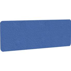 Akustik Tischtrennwand AKUSTIX Vario, Schallabsorptionsklasse B, Stärke 18 mm, ohne Halterungen, B 1800 x H 600 mm, PET-Filz, blau