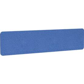 Akustik Tischtrennwand AKUSTIX Vario, Schallabsorptionsklasse B, Stärke 18 mm, ohne Klemmen, B 1800 x H 400 mm, PET-Filz, blau
