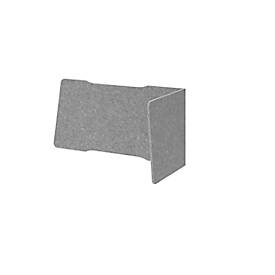 Akustik-Trennwand, für Schreibtische, L-Form, Schallabsorberklasse C, Kabelführung, B 1275/1200 x T 650 x H 600 mm, Vlies, grau-meliert