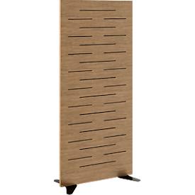 Akustik Trennwand Paperflow®, 30 mm starker Akustik-Schaumstoff, Holz, Buche lackiert, B 795 x T 370 x H 1800 mm