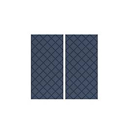 Akustik Wandpaneel blau-meliert, 2er-Set schallabsorbierend, 100x50 cm, reduziert Nachhall für Büro, Homeoffice und Meeting
