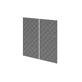 Akustik Wandpaneel grau-meliert, 2er-Set schallabsorbierend, 100x50 cm, reduziert Nachhall für Büro, Homeoffice und Meeting