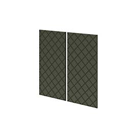 Akustik Wandpaneel grün-meliert, 2er-Set schallabsorbierend, 100x50 cm, reduziert Nachhall für Büro, Homeoffice und Meeting
