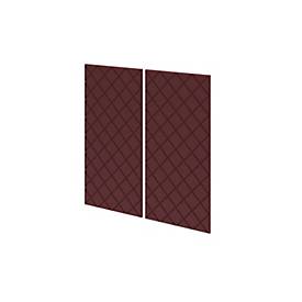 Akustik Wandpaneel rot-meliert, 2er-Set schallabsorbierend, 100x50 cm, reduziert Nachhall für Büro, Homeoffice und Meeting