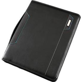 Alassio Orgamappe SALERNO, DIN A4, Nylon, mit DIN A4 Schreibblock, schwarz