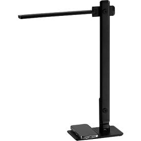 ALCO LED tafellamp 904-11, 12/25 W, 3000-5000 K, 1100 lm, 3-staps dimbaar, USB-oplaadfunctie, kantelbaar, aluminium, zwart