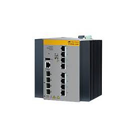 Allied Telesis AT IE300-12GP - Switch - L3 - managed - 8 x 10/100/1000 (PoE+) + 4 x Gigabit SFP - an DIN-Schiene montier