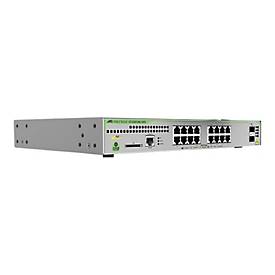 Allied Telesis CentreCOM AT-GS970M/18PS - Switch - L3 - managed - 16 x 10/100/1000 (PoE+) + 2 x SFP (mini-GBIC) (Uplink)