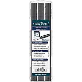 Allwetter Ersatzminen Pica BIG Dry ANILINE 2.0, Graphit, 5 mm, mit Etui, 12 Stück