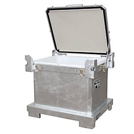 Altbatterie-Container BAUER SAP 600 K, Stahlblech, feuerverzinkt, abschließbar, stapelbar, B 1200 x T 1000 x H 1055 mm