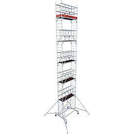 Alu-Fahrgerüst Krause ProTec, 200 kg/m², TÜV-geprüft, gebremste Rollen, L 2000 x B 700 x H 12300 mm