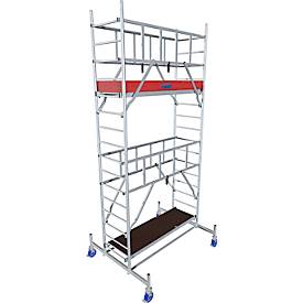 Alu-Fahrgerüst Krause ProTec, 200 kg/m², TÜV-geprüft, gebremste Rollen, L 2000 x B 700 x H 5300 mm