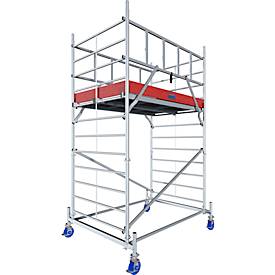 Alu-Fahrgerüst Krause ProTec XXL, 200 kg/m², TÜV-geprüft, gebremste Rollen, L 2000 x B 1400 x H 4300 mm