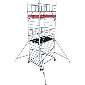 Alu-Fahrgerüst Krause ProTec XXL, 200 kg/m², TÜV-geprüft, gebremste Rollen, L 2000 x B 1400 x H 6300 mm