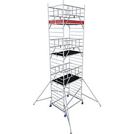 Alu-Fahrgerüst Krause ProTec XXL, 200 kg/m², TÜV-geprüft, gebremste Rollen, L 2000 x B 1400 x H 8300 mm