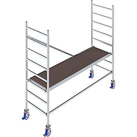 Alu-Fahrgerüst KRAUSE Serie 10, 200 kg/m², höhenverstellbare Rollen, L 2500 x B 750 x H 3000 mm
