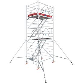 Alu-Fahrgerüst Krause Serie 5500, 200 kg/m², gebremste Rollen, B 1500 x T 2000 x H 6300 mm