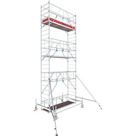 Alu-Fahrgerüst Stabilo Serie 100, 200 kg/m², gebremste Rollen, B 750 x T 2500 x H 7500 mm